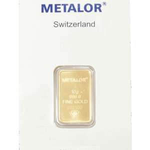 Metalor 10 Grams Gold Bar