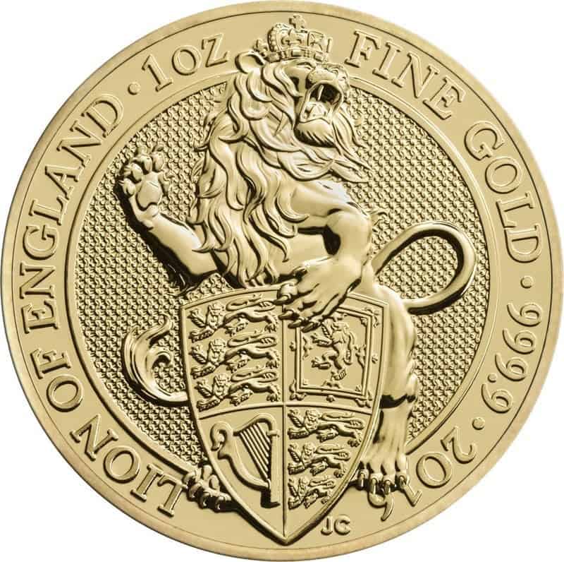The Lion of England - Queen's Beasts 1oz Gold Coin 2016