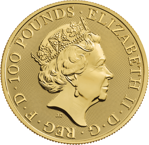 1oz Gold Queen Beast White Greyhound of Richmond (2021) - Image 2