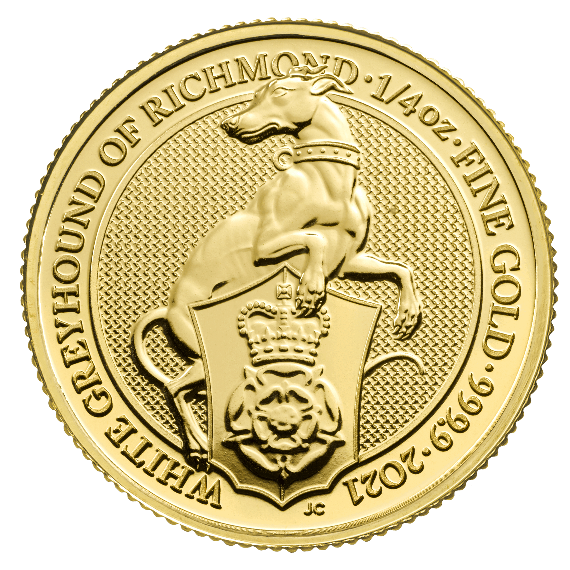 1/4oz Gold Queen Beast White Greyhound of Richmond (2021)