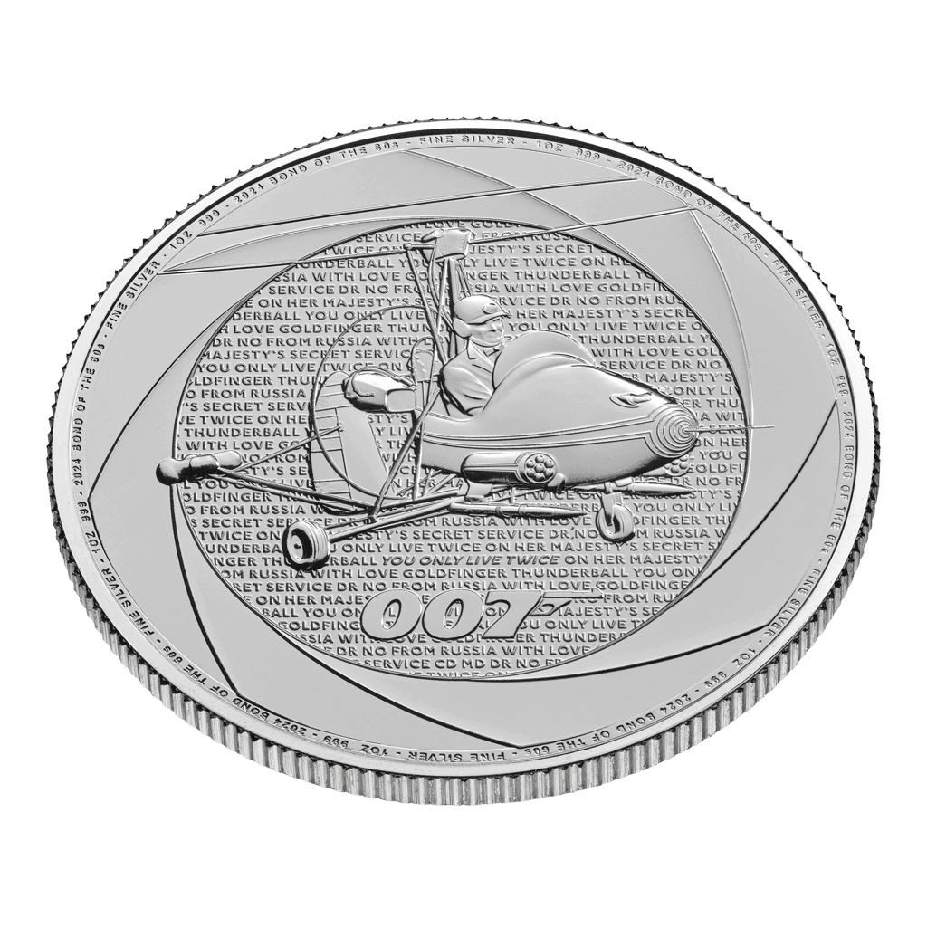 Six Decades of 007: Bond of the 1960s 2024 1oz Silver Coin - Image 2