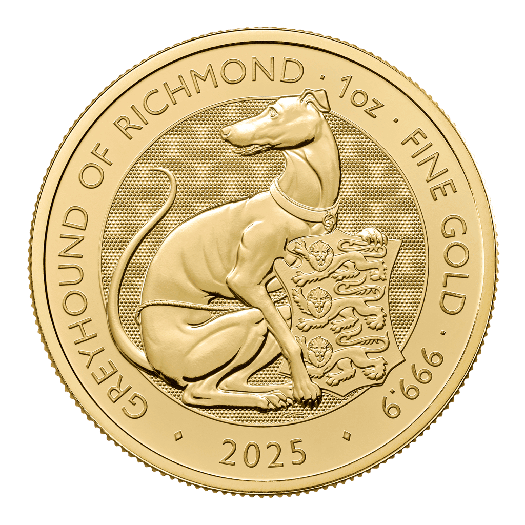 The Greyhound of Richmond Tudor Beasts 1oz Gold Coin 2025