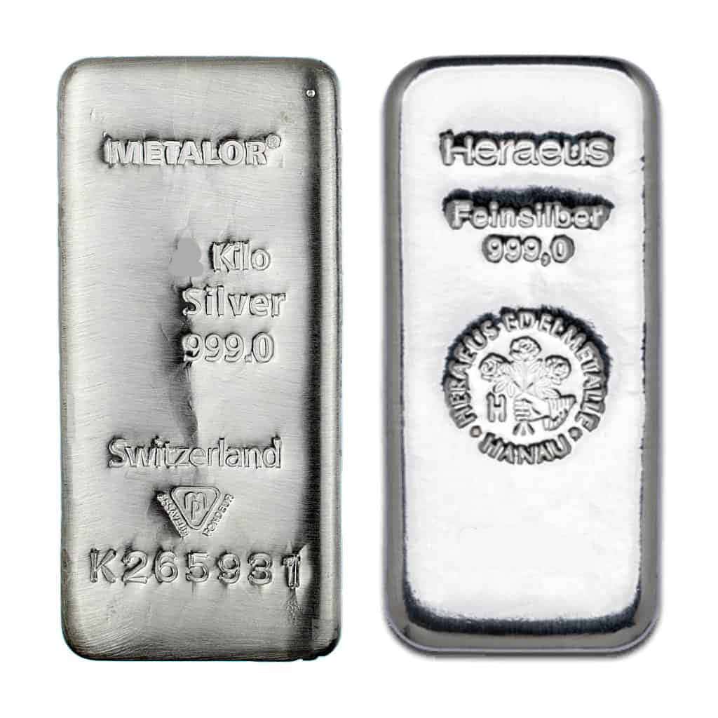 5 Kilo Silver Bar - VAT FREE for Storage