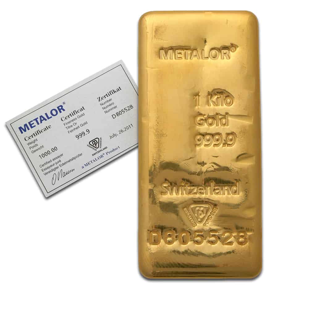 buy 1 kilo gold bar metalor
