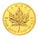 gold maple leaf coin .999 (3 nine pure)