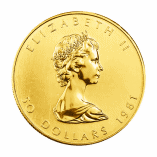 Gold Maple Leaf Coin first portrait arnold machin