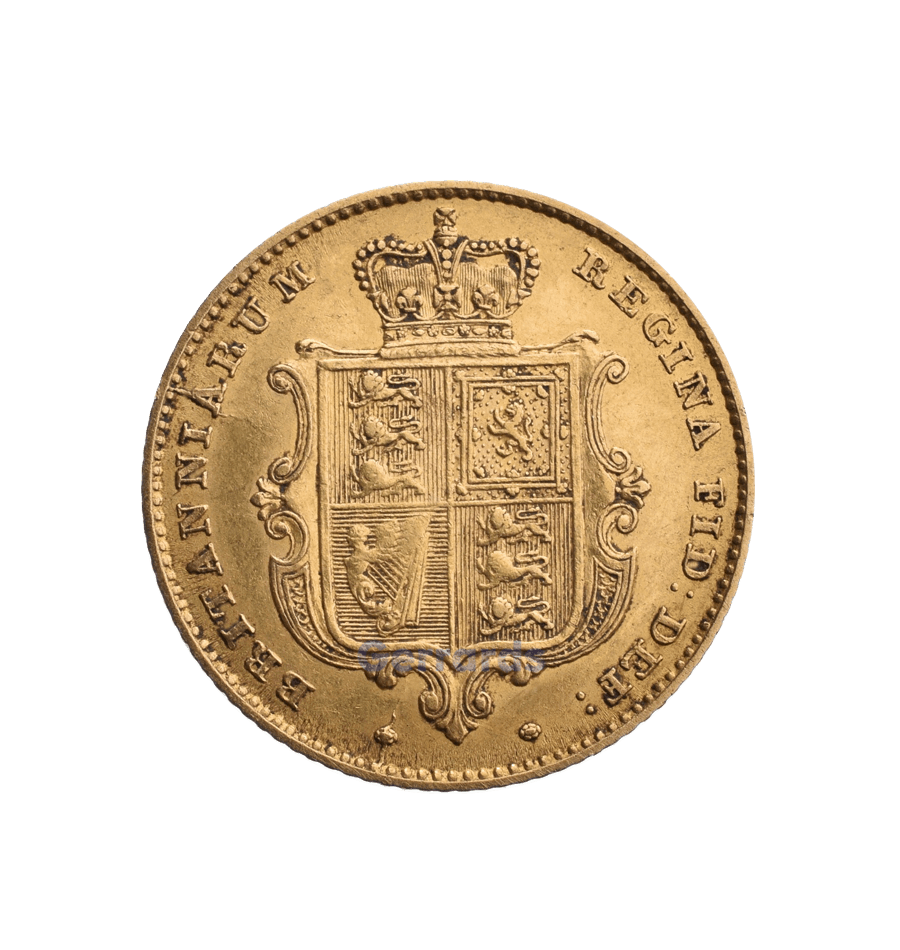 Half Sovereign Gold Coin Victoria Young Head (Shield Back)
