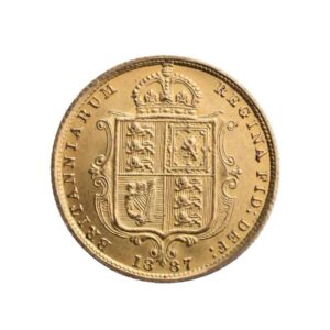 Half Sovereign Gold Coin Victoria Jubilee Head Shield Back