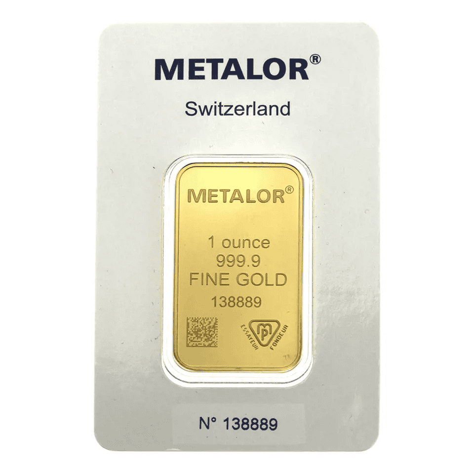 Metalor 1 Oz Gold Bar